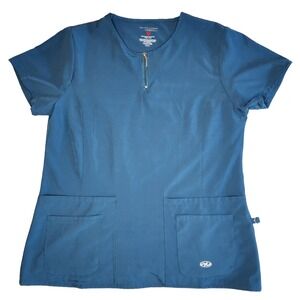 NEW YORK‎ LAUNDRY + MEDics SCRUB TOP Size Medium Womens Stretch EUC